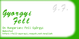gyorgyi fell business card